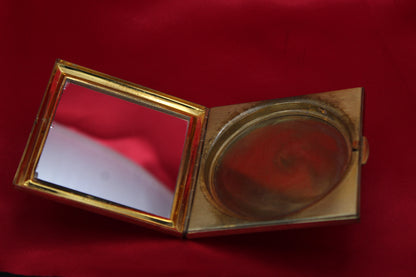 1950s Romantic Rose Powder Compact