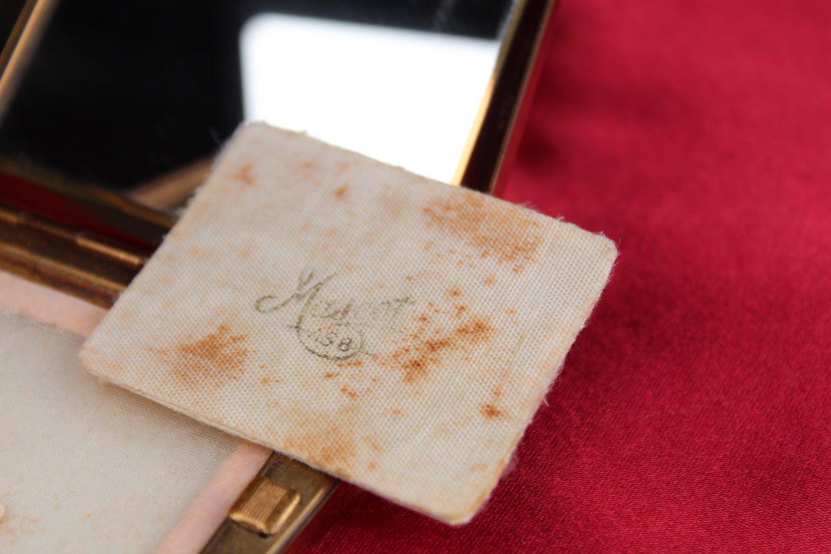 Rare 1950s English Golden Suitcase Powder