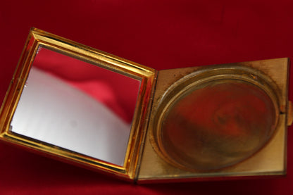 1950s Romantic Rose Powder Compact