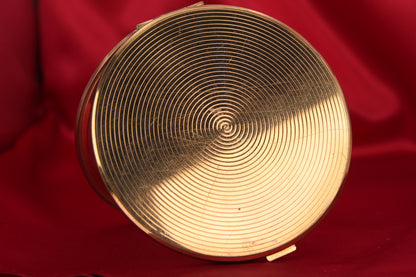 Stunning rare Large 1950s Golden Horse Powder Compact