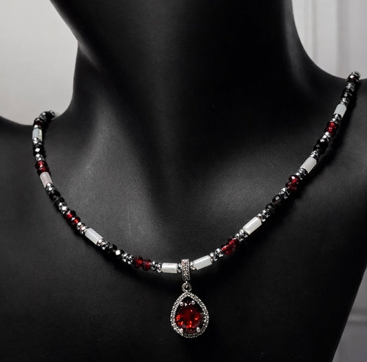 Sterling silver garment and pearl custom order necklace