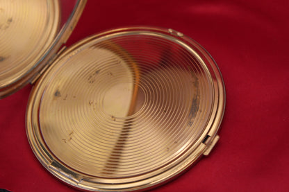 Stunning rare Large 1950s Golden Horse Powder Compact