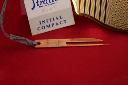 Unused 1950s Stratton “Dial Your Own Initial” Compact