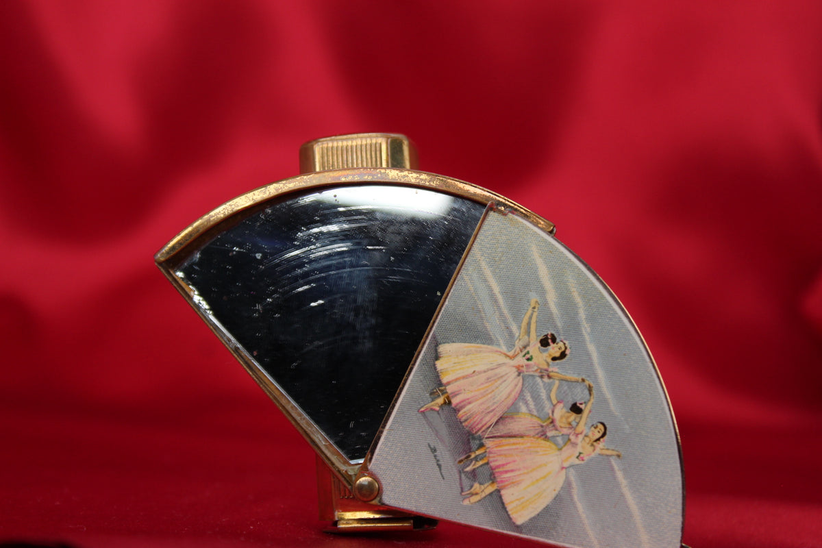 Rare 1950s Stratton “Baron” Ballerina Lipstick Mirror