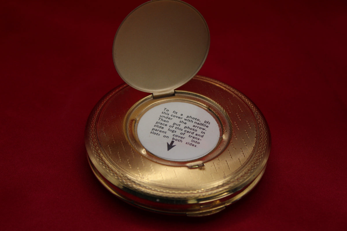 1950s Personalized Photo Keepsake Powder Compact