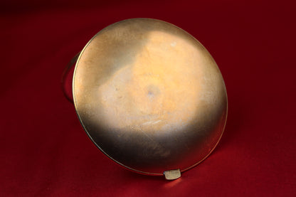 1950s Atomette Bejeweled Owl Gold-Tone Powder Compact with Mirror