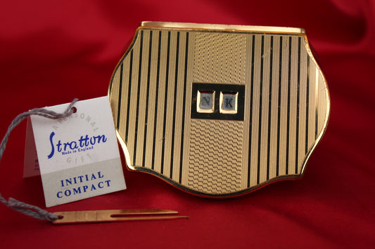 Unused 1950s Stratton “Dial Your Own Initial” Compact
