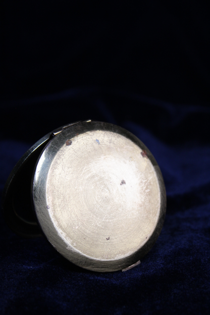 Vintage 1950s Mother-of-Pearl Sailing Ship Powder Compact | Nautical Vanity Collectible