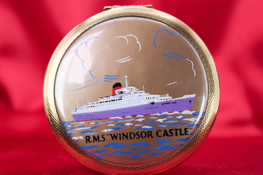 Unused 1959 Kigu RMS Windsor Castle Souvenir Compact