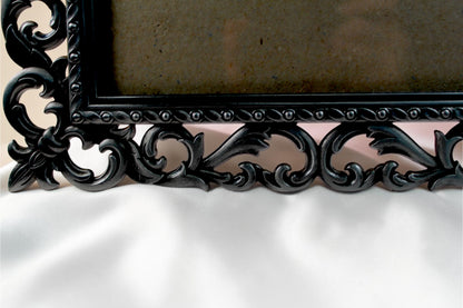 Jaestial Ornate Vintage Metal Picture Frame with baroque floral detailing.