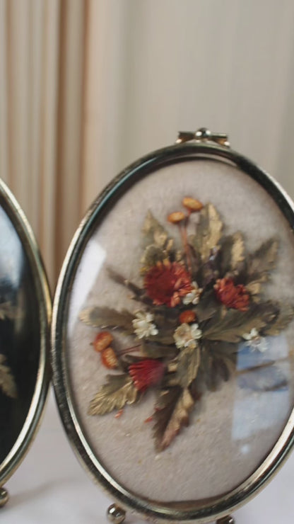 Vintage Pressed Flower Art Set - Real Botanicals, Felt Backdrop